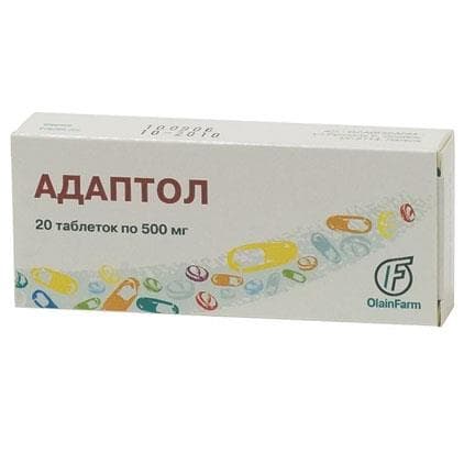 адаптол таблетки 500мг №20