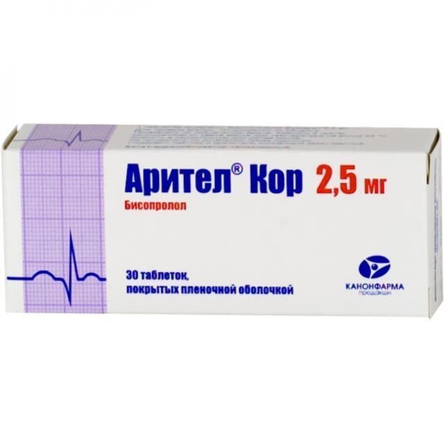 арител кор 2,5 мг №30 табл