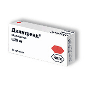 дилатренд таблетки 6,25мг №30