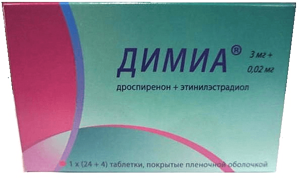 димиа таблетки покрытые оболочкой, 3мг плюс 0,02мг №28