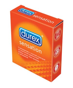 презервативы durex сенсейшн №3 с пупырышками