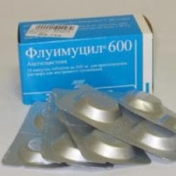 флуимуцил 600 мг №10 таблетки растворимых