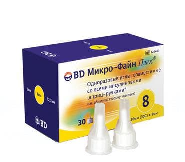 игла micro-fine plus к инсулин инжектору 30g n100