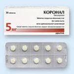 коронал таблетки покрытые оболочкой 5мг №60