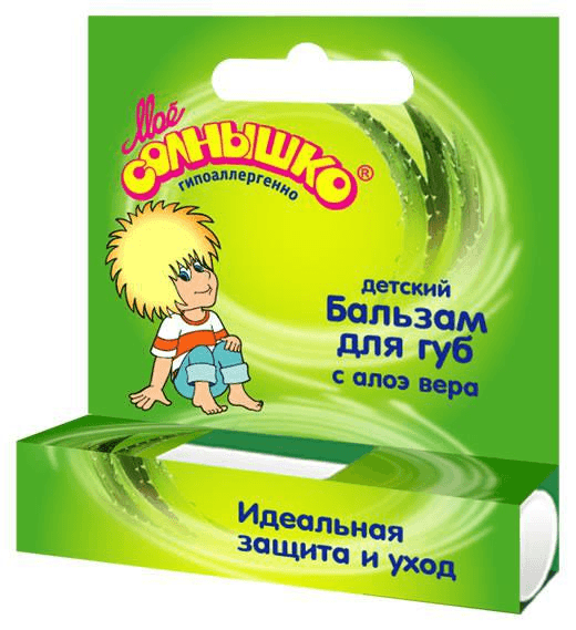 мое солнышко бальзам для губ с экс, алоэ, 2,8г