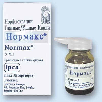 нормакс капли глазные и ушные 0,3% 5 мл