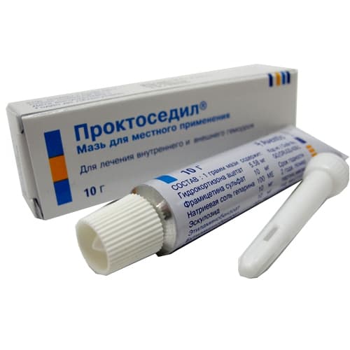проктоседил мазь ректальная 10 г