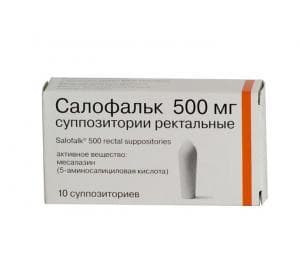салофальк 500 №10 суппоз, ректальный