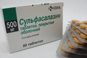 сульфасалазин таблетки покрытые оболочкой 500мг n50