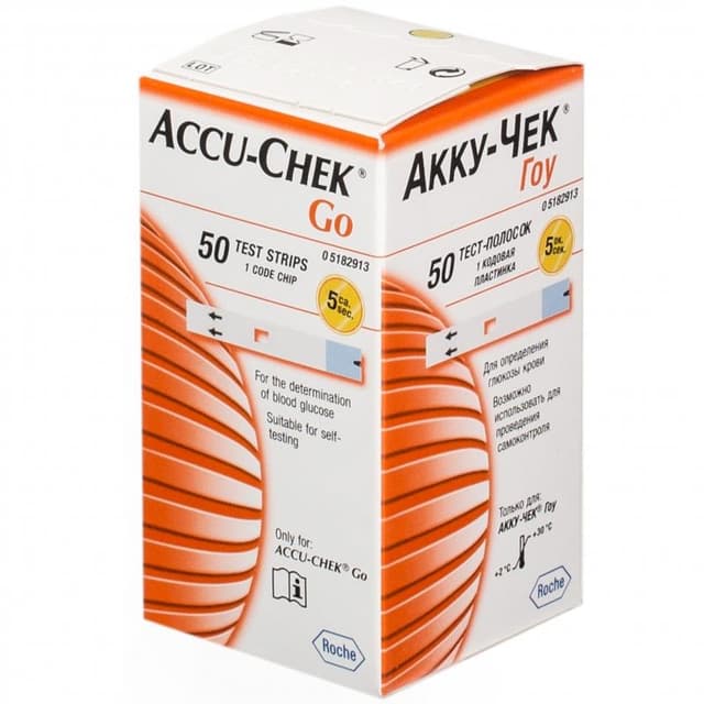 тест-полоски для глюкометра акку-чек гоу №50