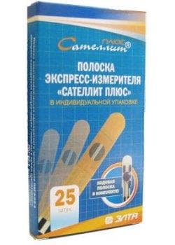 тест-полоски для глюкометра сателлит плюс №25