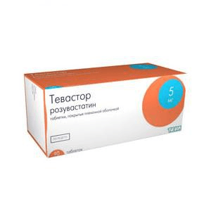 тевастор таблетки покрытые оболочкой 5 мг №30