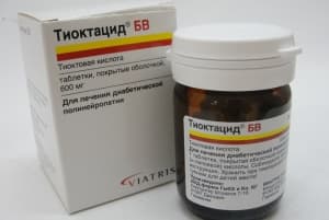 тиоктацид бв таблетки покрытые оболочкой 600мг n30