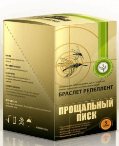 браслет репеллент от комаров №10 /sдетский/прощальный писк
