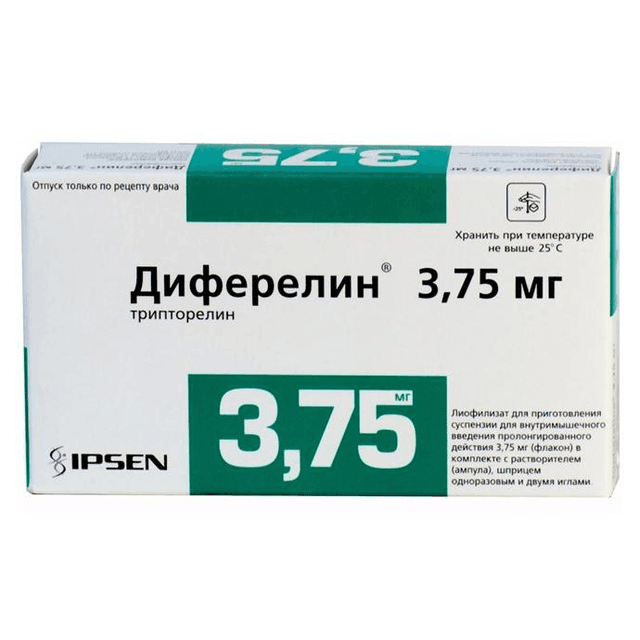 диферелин 0,00375 лиофилизированный прол, для суспензия №1