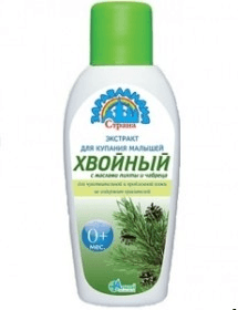 экстракт хвойный с маслом пихты и чабреца для купания малышей 250мл флакон