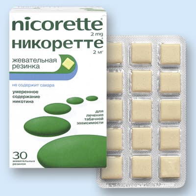 никоретте фреш минт жевательная резинка свеж, мята 2мг n30