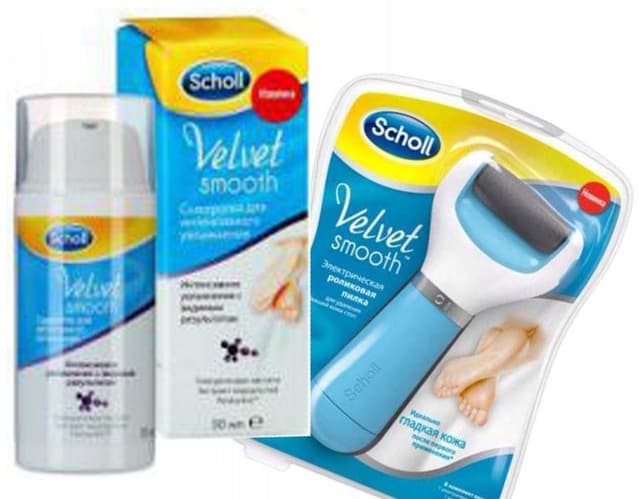 scholl набор пилка электрич, плюс сыворотка для интенс, увлажн, кожи ног в подарок