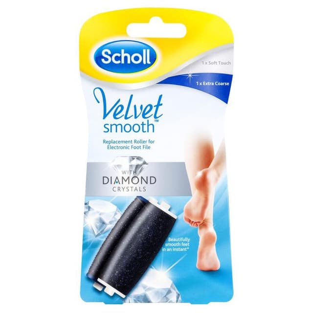 scholl насадки экстрамягкая №1 плюс экстражесткая №1 сменные роликовые для эл, пилки
