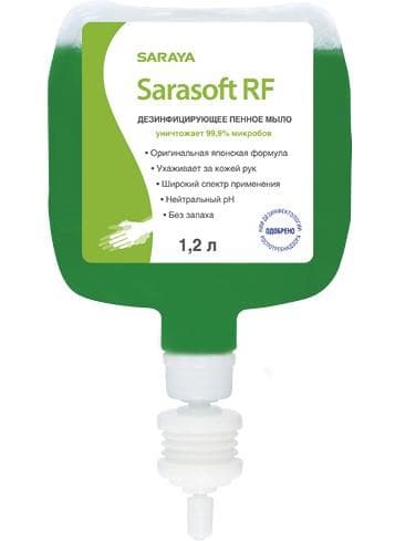sarasoft rf средство для дезинфекции мыло пенное 1,2л