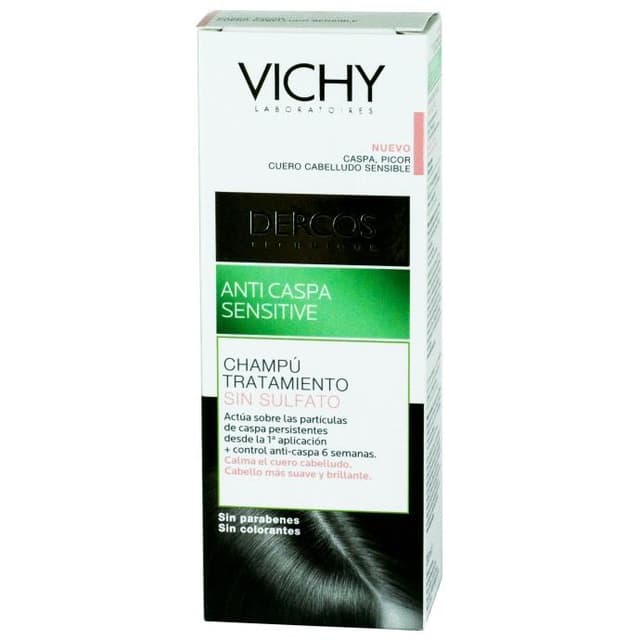 vichy деркос шампунь-уход от перхоти для чувствительной кожи головы 200 мл