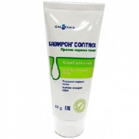 Купить базирон контрол скраб для лица 60 мл против черных точек цена и отзывы
