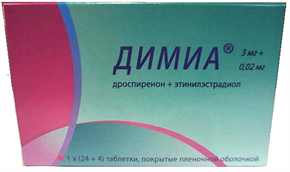 Купить димиа таблетки покрытые оболочкой, 3мг плюс 0,02мг №28 цена и отзывы