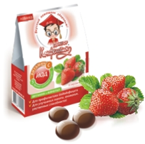 Купить доктор конфеткин с йодом клубника 100,0 драже цена и отзывы