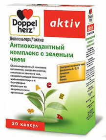 Купить доппельгерц актив антиоксидант, комплекс с зел, чаем №30капс (бад) цена и отзывы
