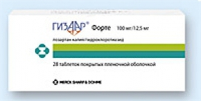 Купить гизаар форте таблетки покрытые оболочкой 100мг/12,5мг №28 цена и отзывы