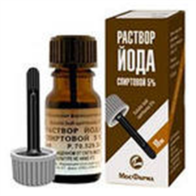 Купить йод раствор спиртовой 5% 10 мл флакон с крышкой-лопаткой цена и отзывы