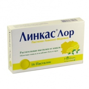 Купить линкас лор медово-лимонный №16 пастилок цена и отзывы