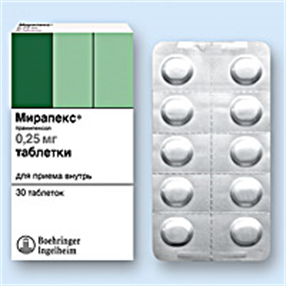 Купить мирапекс таблетки 0,25мг №30 цена и отзывы