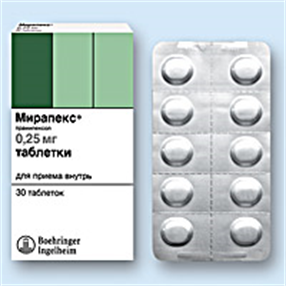 Купить мирапекс таблетки 1мг №30 цена и отзывы