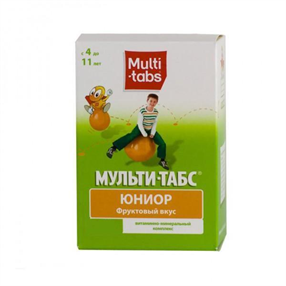 Купить мульти-табс юниор 4 - 11 лет фруктовый №60 таблетки жевательные цена и отзывы