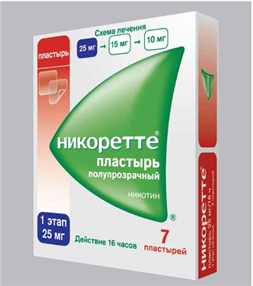 Купить никоретте пластырь 25 мг/16 часов №7 первый этап цена и отзывы