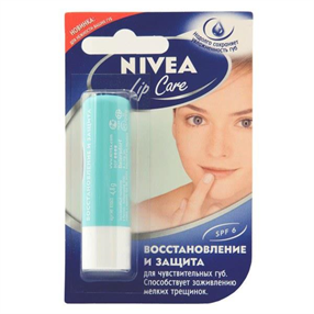 Купить нивея бальзам для губ восстановление и защита spf6 4,8 г (85063) цена и отзывы
