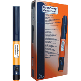 Купить новорапид флекспен раствор для инъекций 100 ед/мл 3 мл №5 шприц-ручек цена и отзывы