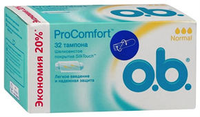 Купить o, b, прокомфорт тампоны нормал №32 цена и отзывы