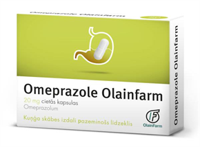 Купить омепразол-олайнфарм 20 мг №30 капс цена и отзывы