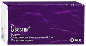 Купить овестин 0,5 мг №15 суппоз, вагинальные цена и отзывы