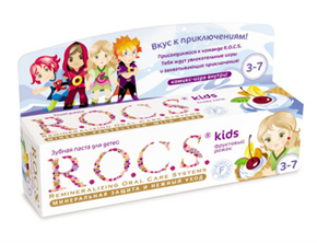 Купить рокс зубная паста кидс 3-7лет фруктовый рожок 45 г без фтора цена и отзывы