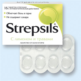 Купить стрепсилс детский с 6 лет лимон без сахара №16 таблетки для рассасывания цена и отзывы