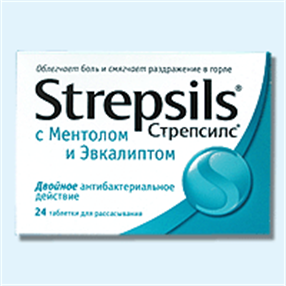 Купить стрепсилс ментол и эвкалипт №24 таблетки для рассасывания цена и отзывы