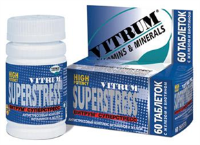 Купить витрум суперстресс №60 табл цена и отзывы