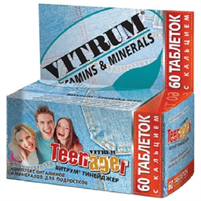 Купить витрум тинейджер №60 таблетки жеват, цена и отзывы