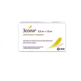 Купить зоэли таблетки покрытые оболочкой 2,5 мг плюс 1,5мг №28 цена и отзывы
